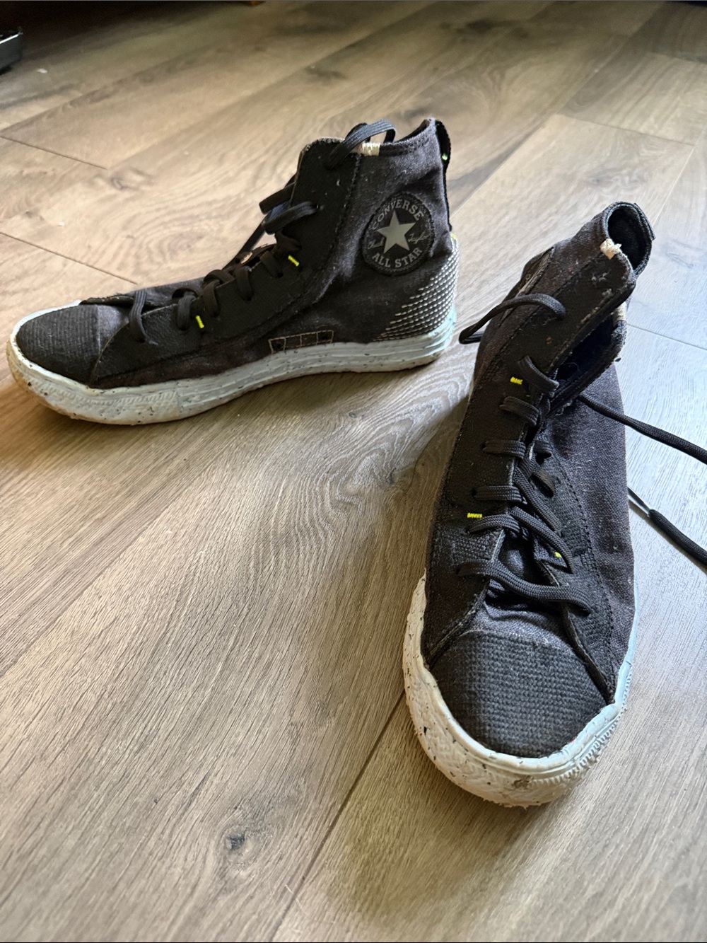 Converse Kids Black High-Top Sneakers with White Soles